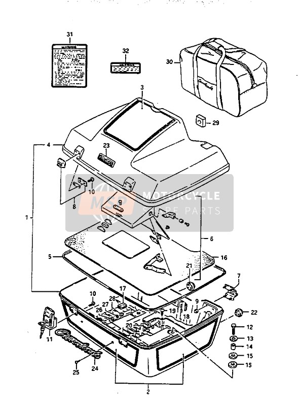 Suzuki GV1400(GD) 1988 Travel Trunk for a 1988 Suzuki GV1400(GD)