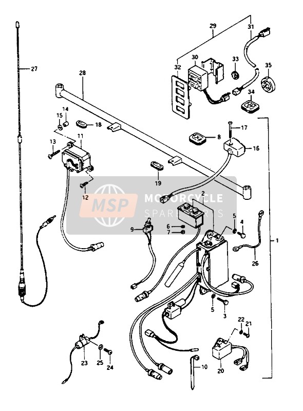 Suzuki GV1400(GD) 1988 CB Kit de radio para un 1988 Suzuki GV1400(GD)