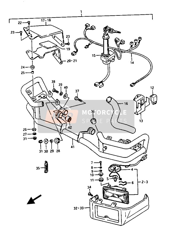 Suzuki GV1400(GD) 1988 Cornering Lamp Set (GV1400GD) for a 1988 Suzuki GV1400(GD)