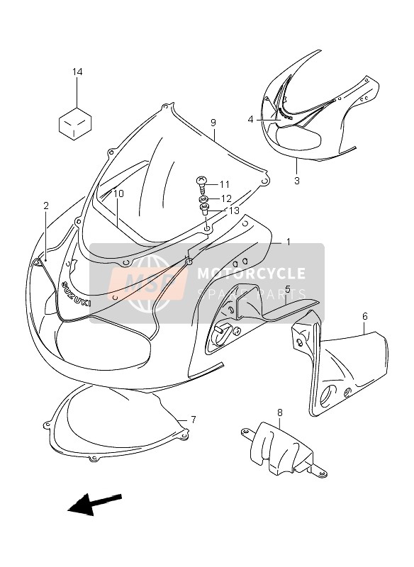 Suzuki TL1000R 2001 Cowling Body for a 2001 Suzuki TL1000R