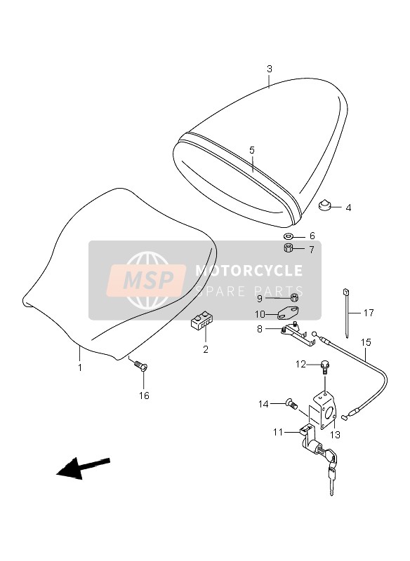 Suzuki TL1000R 2001 Asiento para un 2001 Suzuki TL1000R