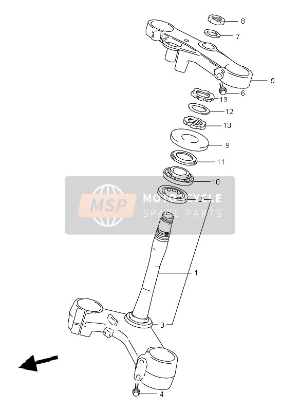 Suzuki TL1000R 2001 Steering Stem for a 2001 Suzuki TL1000R