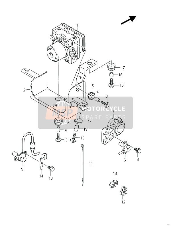 6573138G00, Clamp, Abs Sensor Rear, Suzuki, 1