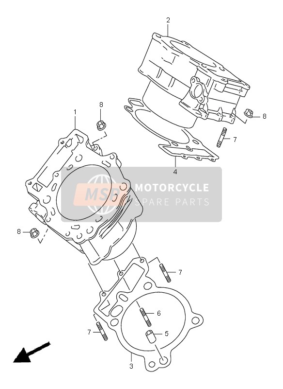 Suzuki TL1000S 2001 Cilindro para un 2001 Suzuki TL1000S