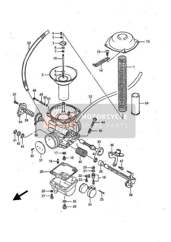 Suzuki LS650(F)(P) SAVAGE 1989 Carburatore per un 1989 Suzuki LS650(F)(P) SAVAGE