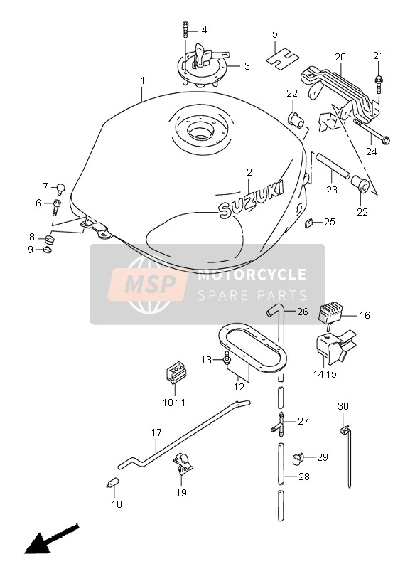 0910305017, Bearing Bolt, Suzuki, 4