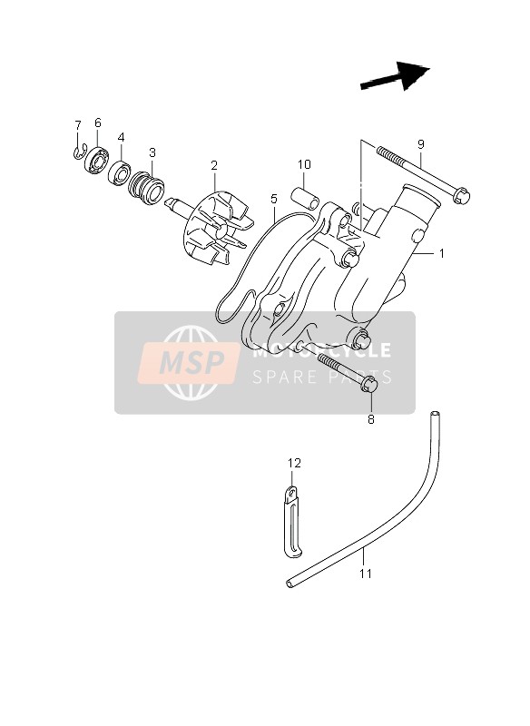 Suzuki DL1000 V-STROM 2007 Water Pump for a 2007 Suzuki DL1000 V-STROM