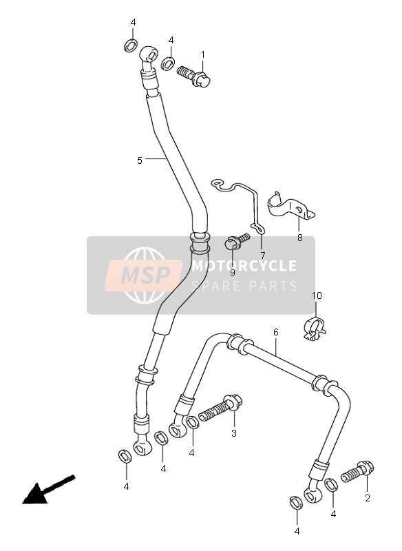 Suzuki TL1000S 2001 Freno anteriore & Tubo per un 2001 Suzuki TL1000S