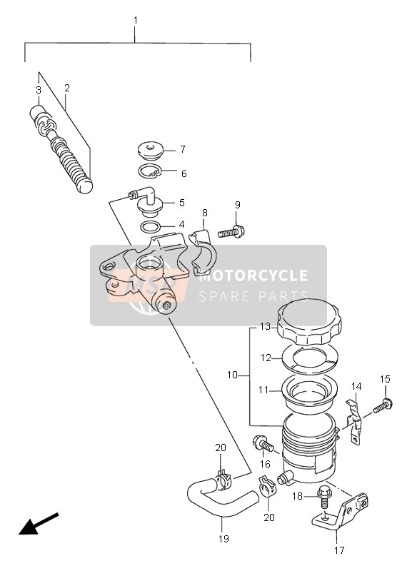 Suzuki GSX-R750 1997 Front Master Cylinder for a 1997 Suzuki GSX-R750