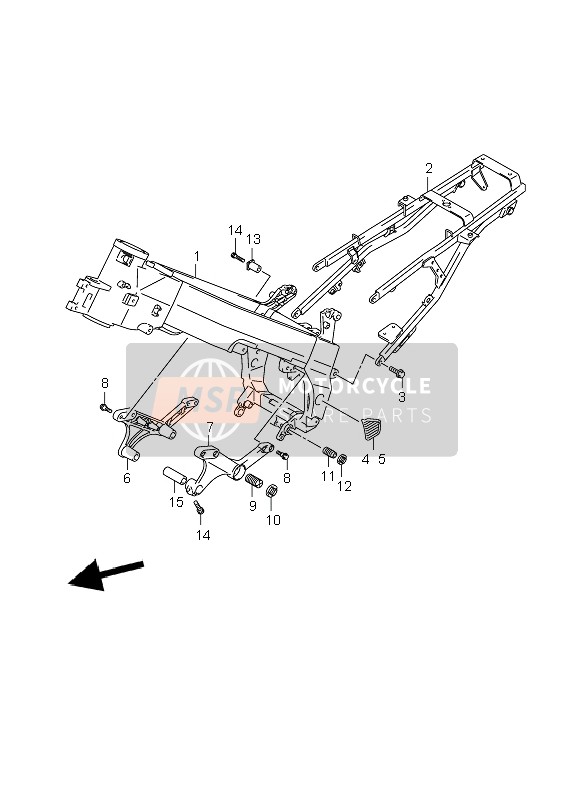 4194119F01, Spacer, Crankcase Rear   Upper, Suzuki, 2