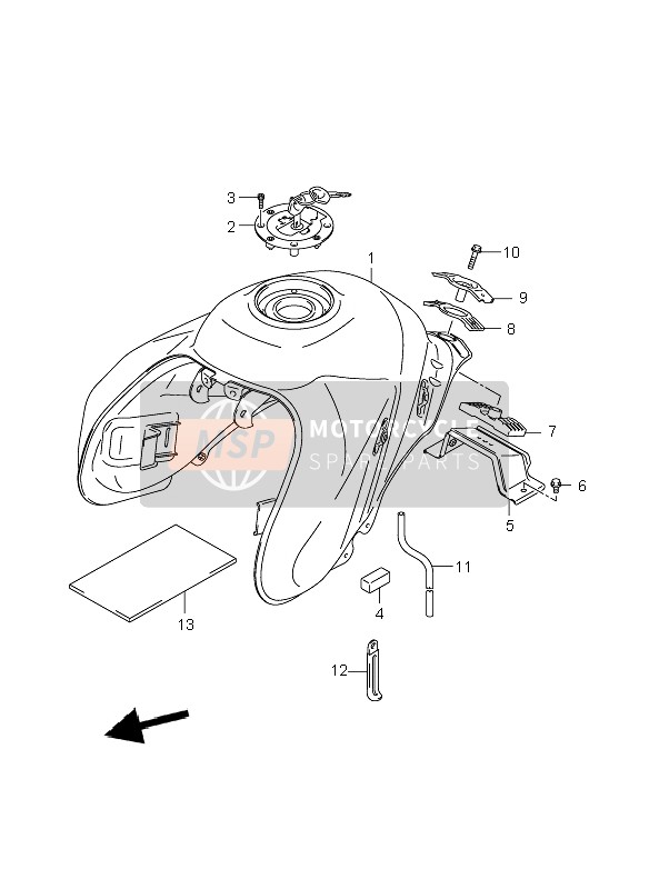 4411006G10YMD, Tank, Fuel (Silver), Suzuki, 0