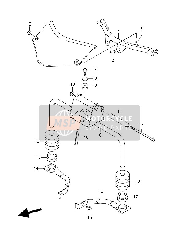 Suzuki DL1000 V-STROM 2007 Front Bracket for a 2007 Suzuki DL1000 V-STROM