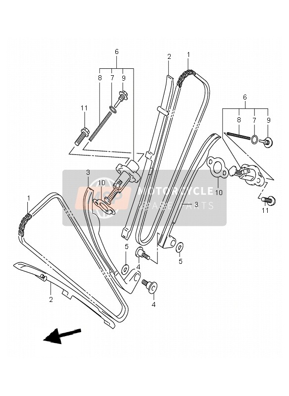 Suzuki VL125 INTRUDER 2001 Cam Chain for a 2001 Suzuki VL125 INTRUDER