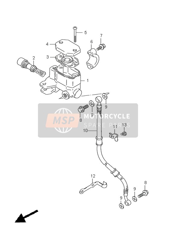 Suzuki GN125E 1997 HAUPTZYLINDER VORNE für ein 1997 Suzuki GN125E