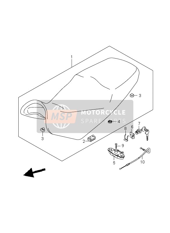 Suzuki DL1000 V-STROM 2007 Seat for a 2007 Suzuki DL1000 V-STROM