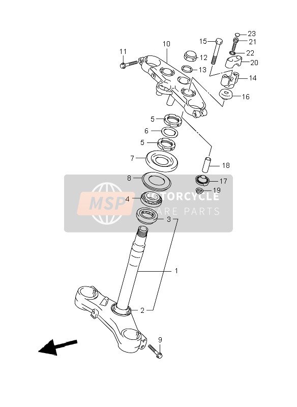 Suzuki DL1000 V-STROM 2007 Steering Stem for a 2007 Suzuki DL1000 V-STROM