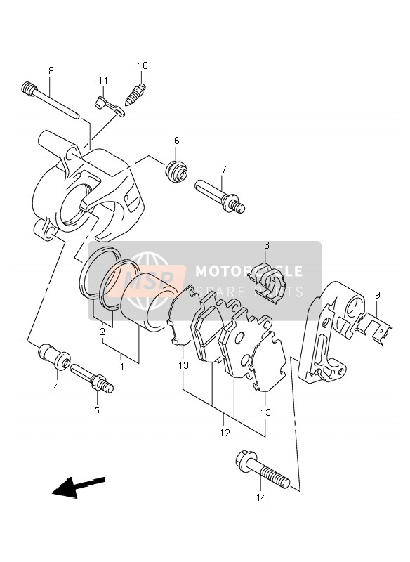 5910026F00999, Caliper Assy, Front Rh, Suzuki, 0