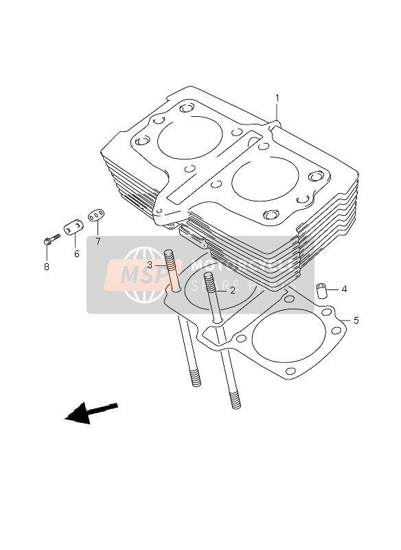 Suzuki GS500(E)(F) 2007 Cylinder for a 2007 Suzuki GS500(E)(F)