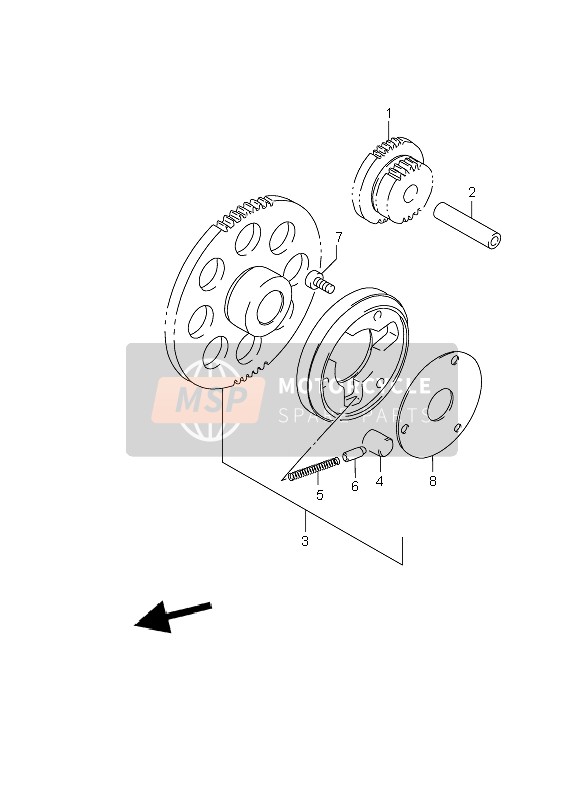 Suzuki GS500(E)(F) 2007 Starter Clutch for a 2007 Suzuki GS500(E)(F)