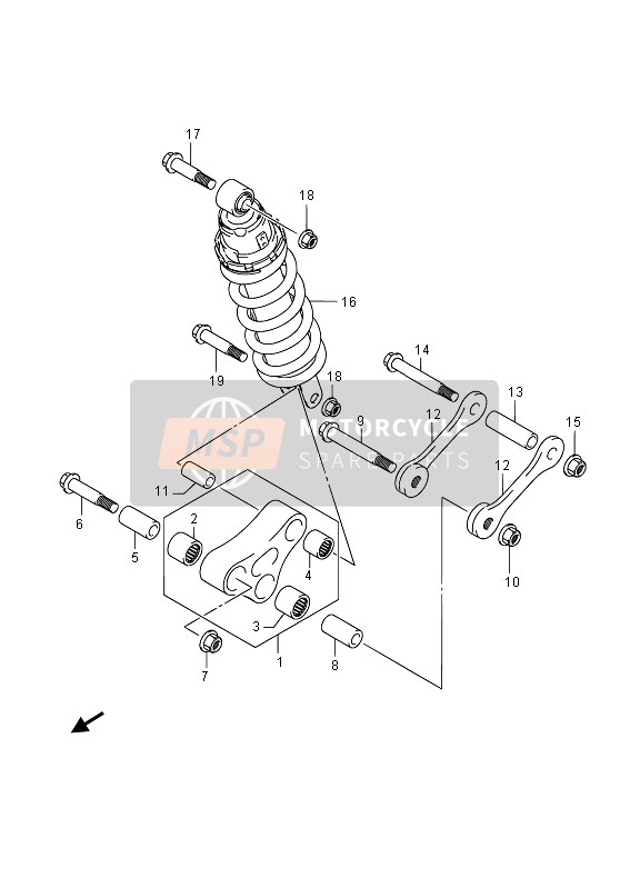 Leva cuscino posteriore (GSR750)