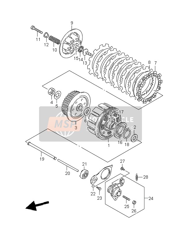 Suzuki GS500(E)(F) 2007 Embrague para un 2007 Suzuki GS500(E)(F)