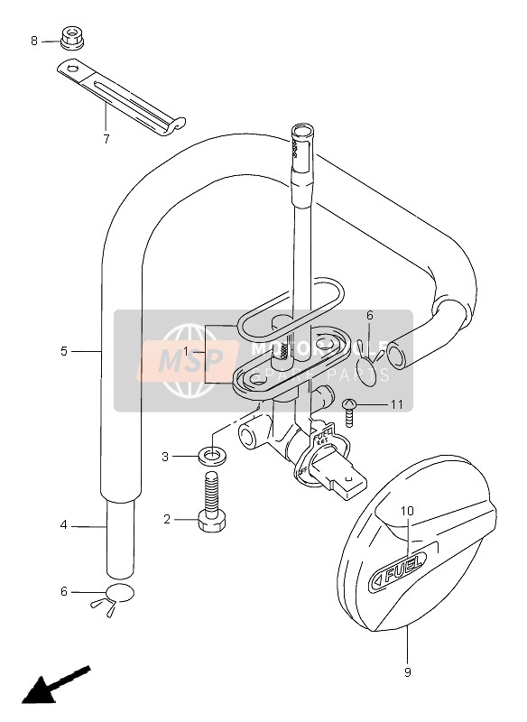 Suzuki VX800 1996 Rubinetto carburante per un 1996 Suzuki VX800