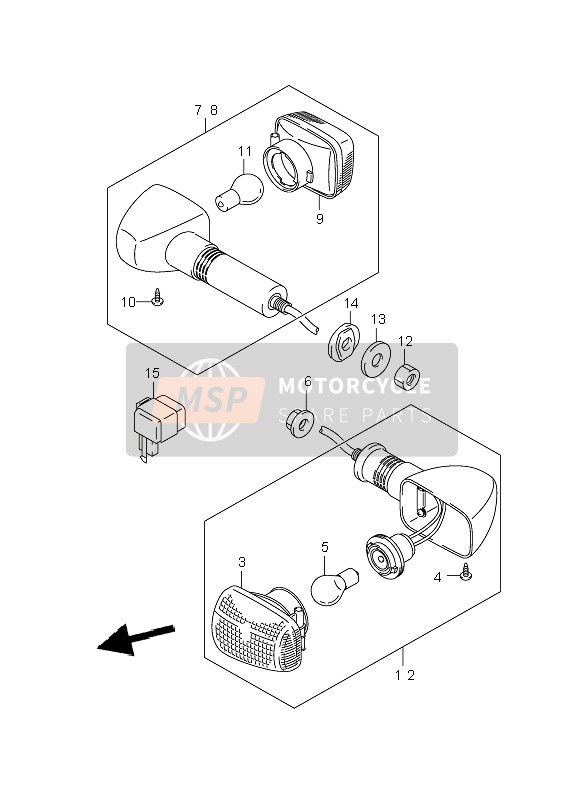 Lampe de clignotant (GS500H-GS500HU)