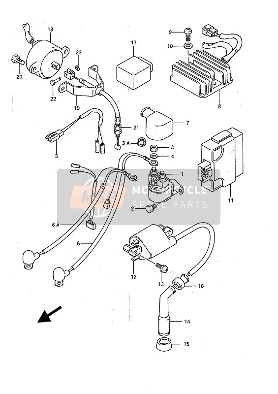 Suzuki LS650P SAVAGE 1991 Electrical for a 1991 Suzuki LS650P SAVAGE