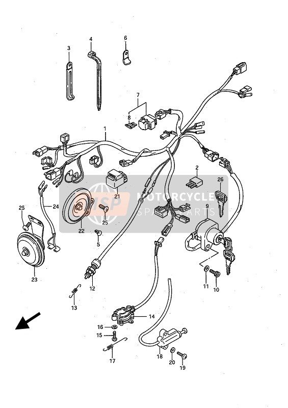 Suzuki LS650P SAVAGE 1991 Wiring Harness for a 1991 Suzuki LS650P SAVAGE