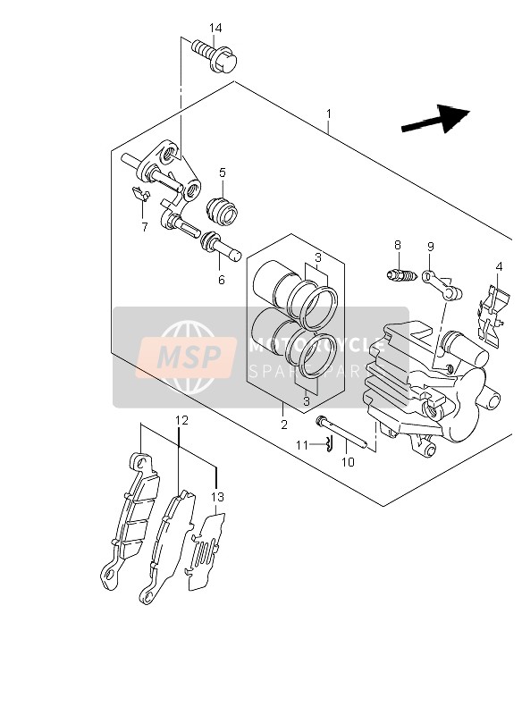 Suzuki GS500(E)(F) 2007 Pinza anteriore per un 2007 Suzuki GS500(E)(F)