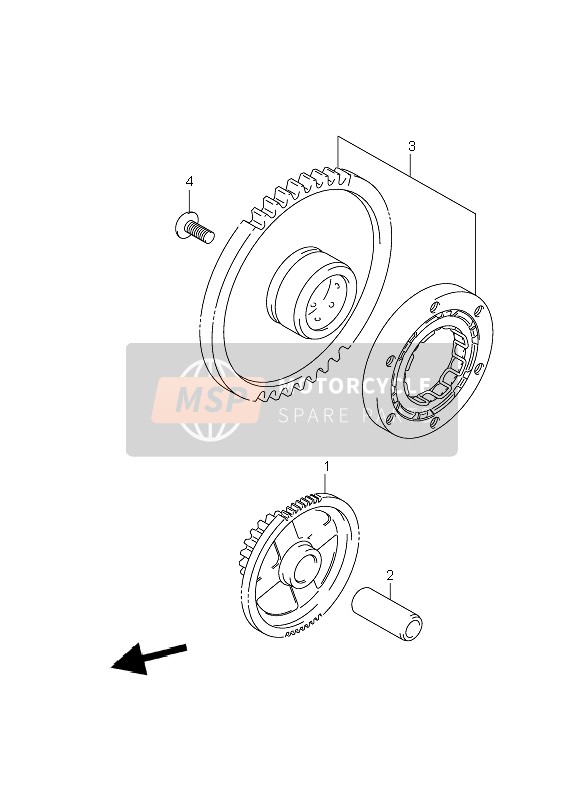 Suzuki GSF650(N)(S)(NA)(SA) BANDIT 2007 Starter Clutch for a 2007 Suzuki GSF650(N)(S)(NA)(SA) BANDIT