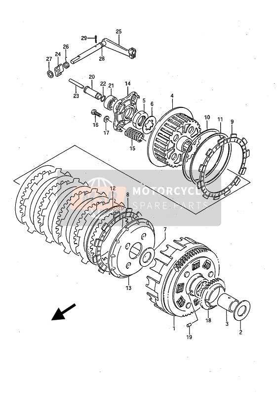 Suzuki LS650P SAVAGE 1994 Clutch for a 1994 Suzuki LS650P SAVAGE