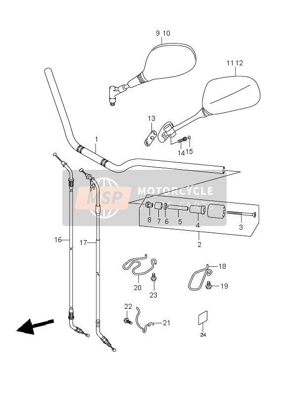 5660003FF1, Mirror Assy,Rea, Suzuki, 2