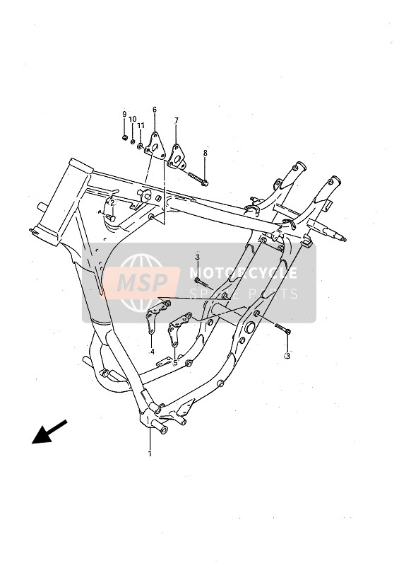 Suzuki LS650P SAVAGE 1994 Frame for a 1994 Suzuki LS650P SAVAGE