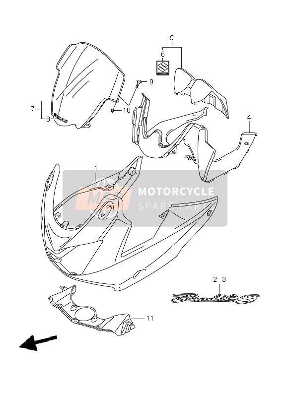 9441038G03YKY, Cowling Comp,Bo, Suzuki, 0