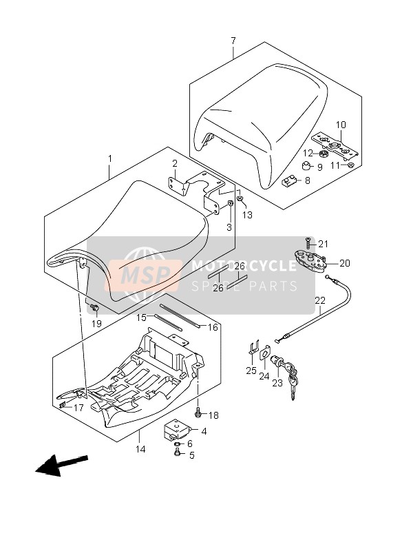 4528033400, Cable, Seat Lock, Suzuki, 0