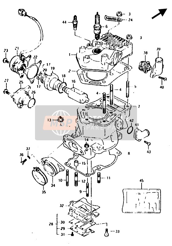 Suzuki RG125(C)(UC) GAMMA 1987 Cylinder for a 1987 Suzuki RG125(C)(UC) GAMMA