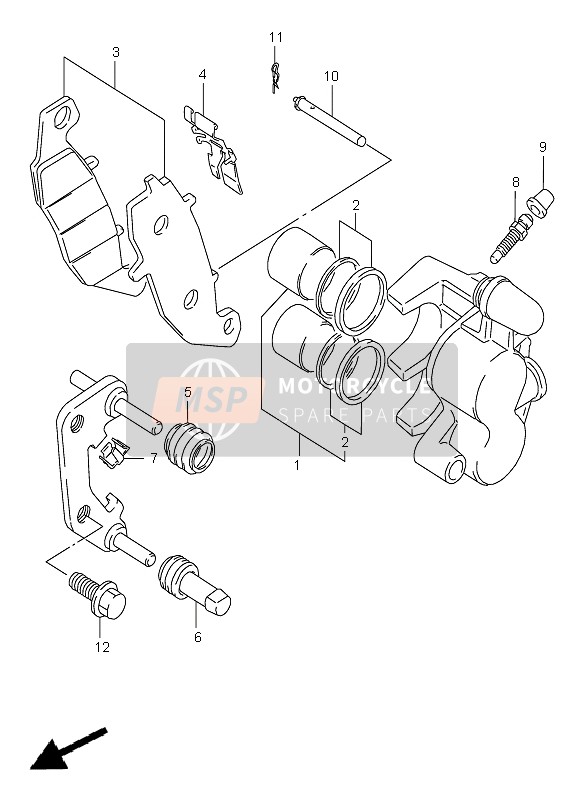 Suzuki VX800 1996 BREMSSATTEL VORNE für ein 1996 Suzuki VX800