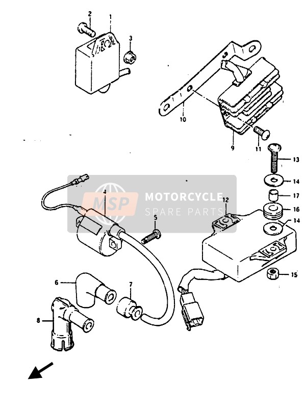 Suzuki RG125(A)(B)(U)(AU)(BU) GAMMA 1988 Electrical for a 1988 Suzuki RG125(A)(B)(U)(AU)(BU) GAMMA