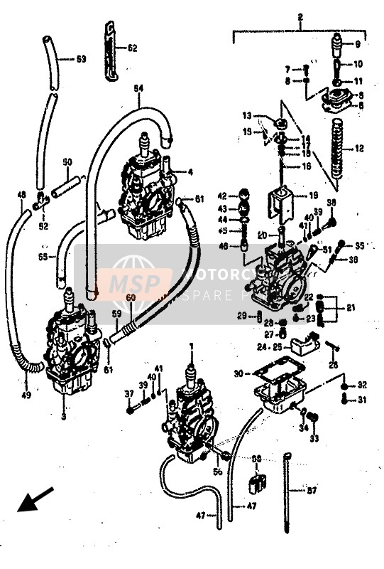 Suzuki RG500C GAMMA 1987 Carburateur pour un 1987 Suzuki RG500C GAMMA