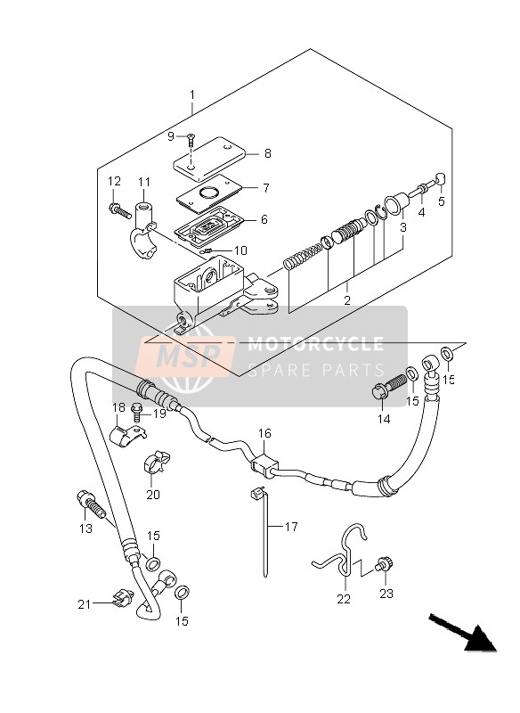 Koppelingshoofdcilinder (GSF1250-A)