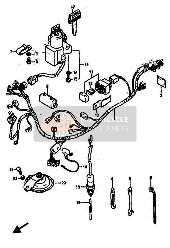 Suzuki RG500C GAMMA 1987 Wiring Harness for a 1987 Suzuki RG500C GAMMA