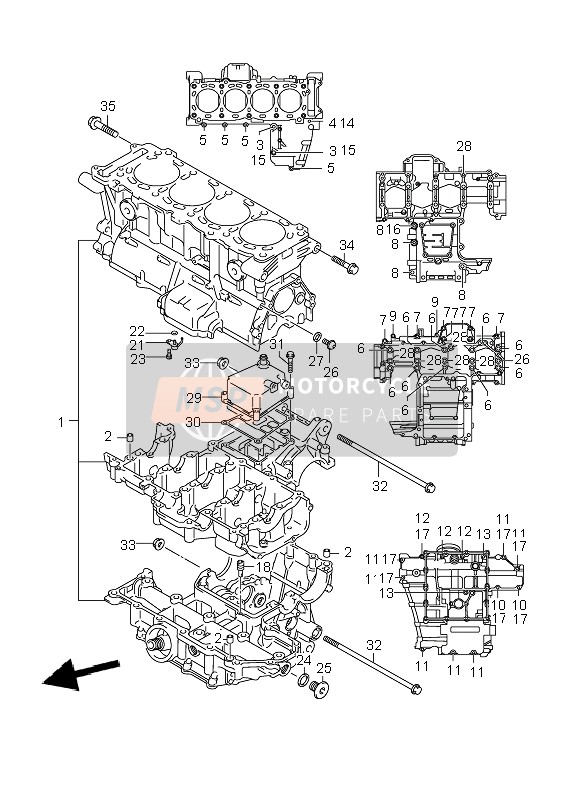 1130021860, Crankcase Set, Suzuki, 0