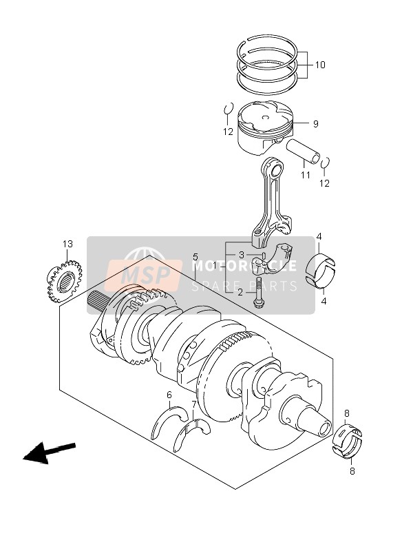 1214041G10, Ring Set, Piston, Suzuki, 0