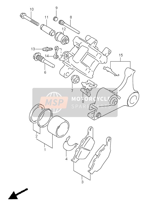 Suzuki XF650 FREEWIND 2001 BREMSSATTEL HINTEN für ein 2001 Suzuki XF650 FREEWIND