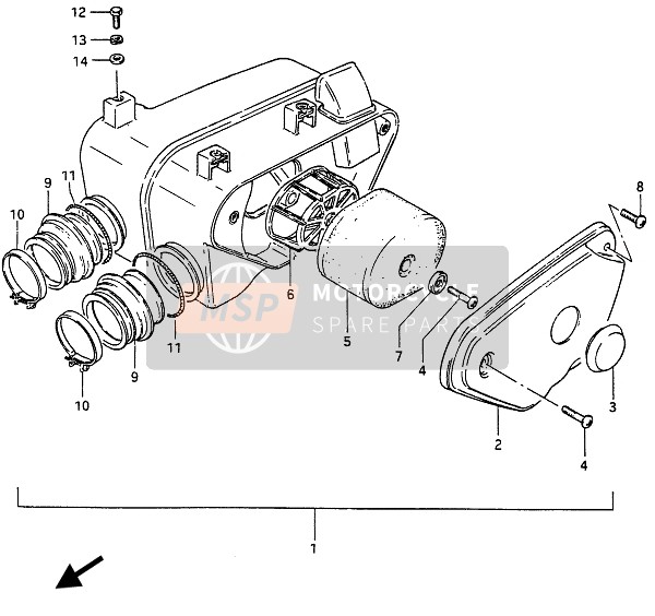 Suzuki RG250(C)(F)(FC) GAMMA 1987 LUFTFILTER für ein 1987 Suzuki RG250(C)(F)(FC) GAMMA