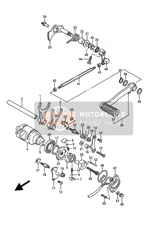 Suzuki VS1400GL(P)(F) INTRUDER 1990 Gear Shifting for a 1990 Suzuki VS1400GL(P)(F) INTRUDER