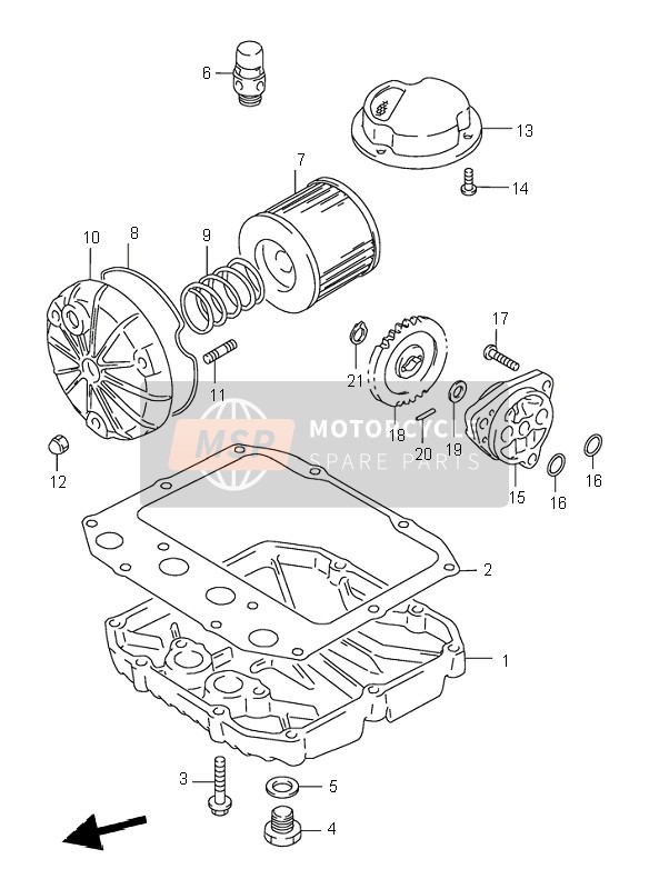 Suzuki GS500 2002 Filtre à l'huile & La pompe à huile pour un 2002 Suzuki GS500