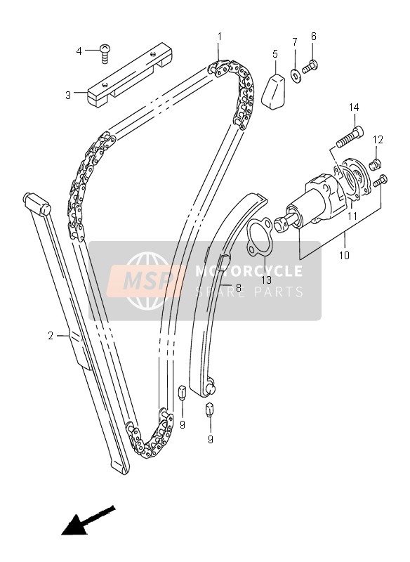 Suzuki GS500 2002 Cam Chain for a 2002 Suzuki GS500