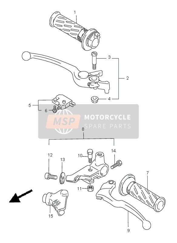 Suzuki GS500 2002 Palanca de la manija para un 2002 Suzuki GS500